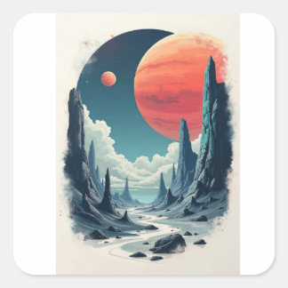 Universe Adventure: Engrossing Space Art for space Square Sticker