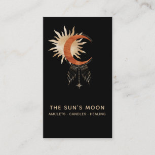 *~* Universe Cosmic  Moon Beams Sun  Rays Stars Business Card