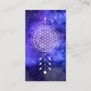 *~* Universe  Flower of Life Astrology Reiki Yoga Business Card