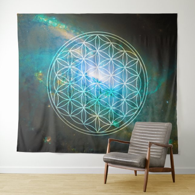 Universe Flower of Life Tapestry (In Situ (Horizontal))