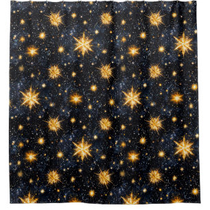 Universe Galaxy Shower Cosmic Star Bathroom Curtain