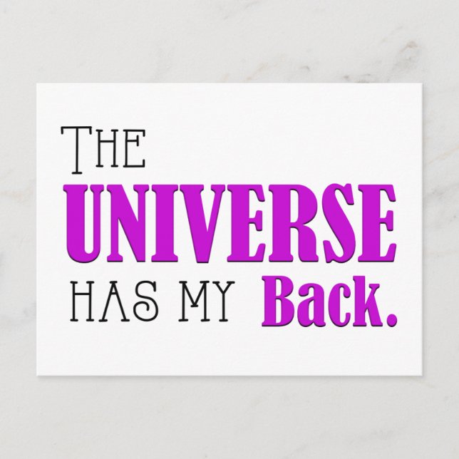 Universe Has My Back, Daily Affirmation Flash Card (Front)