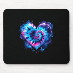 Universe Love Tie-dye Heart Tee - Hippie Valentine Mouse Pad