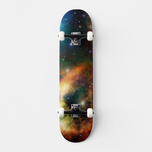 Universe Milky Way Night Sky with Stars Skateboard (Front)