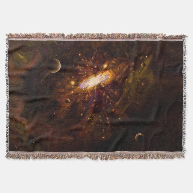 Universe, Milky Way Throw Blanket (Front)