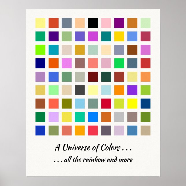 Universe of Colours, the rainbow & more - 81 shade Poster (Front)