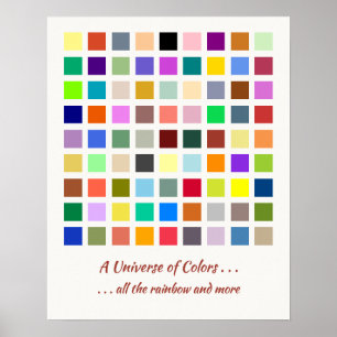 Universe of Colours, the rainbow & more - 81 shade Poster