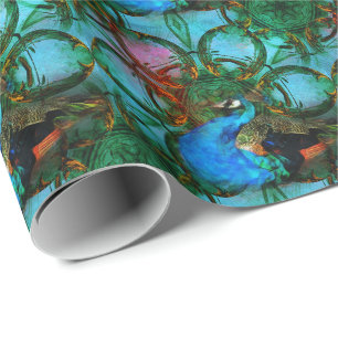 Universe of the Peacock tiled paper