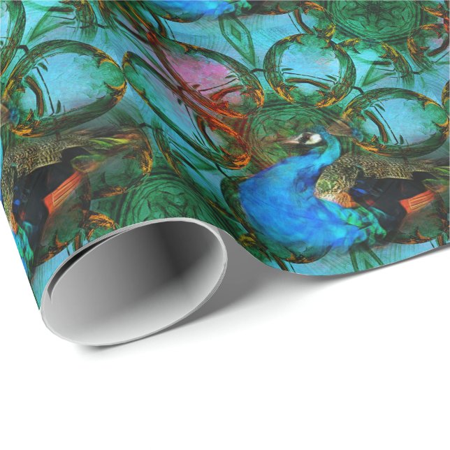 Universe of the Peacock tiled paper (Roll Corner)