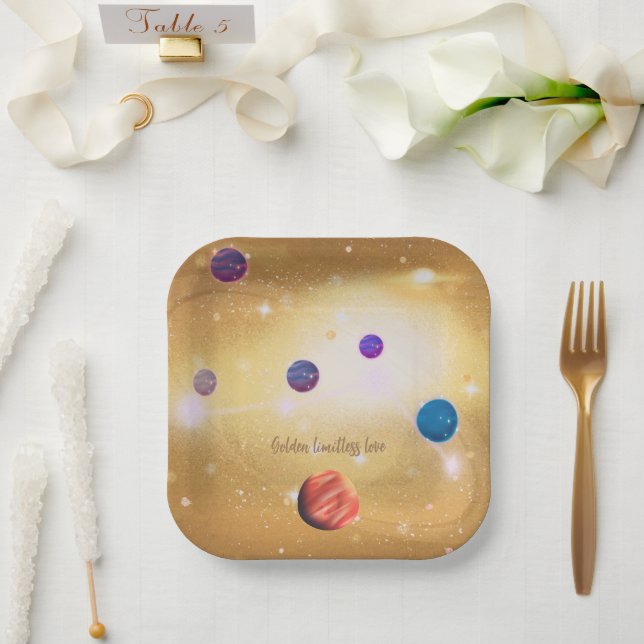 Universe Paper Plate (Wedding)