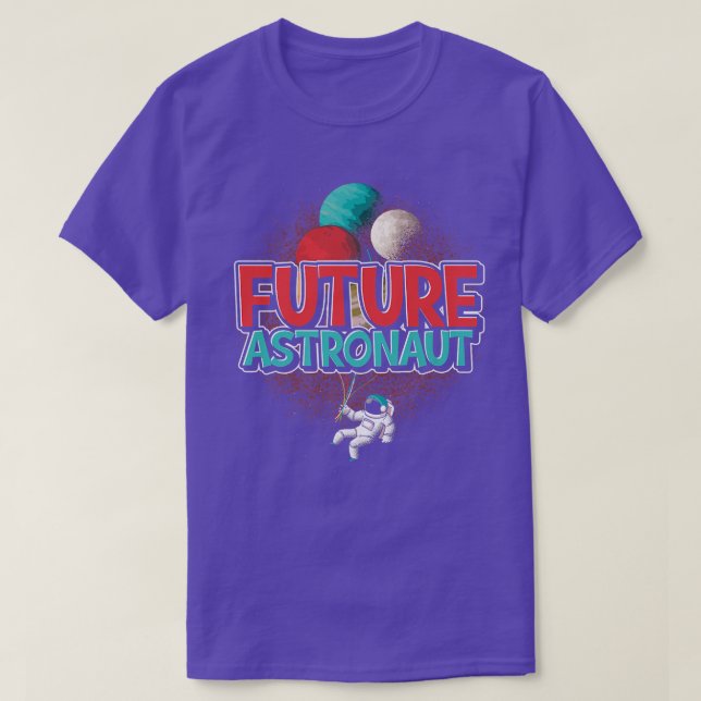 Universe Planets Balloon Outer Space Future Astron T-Shirt (Design Front)