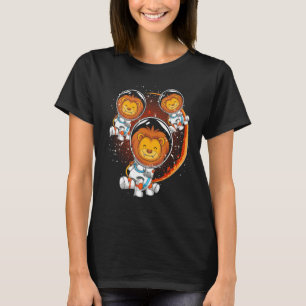 Universe Space Africa Animal Science Lion Astrona T-Shirt