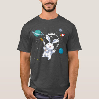 Universe Space Travel Animal Lover Rabbit Bunny As T-Shirt