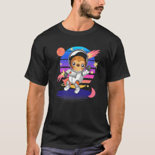 Universe Space Tropical Animal Retro Sloth Astron T-Shirt
