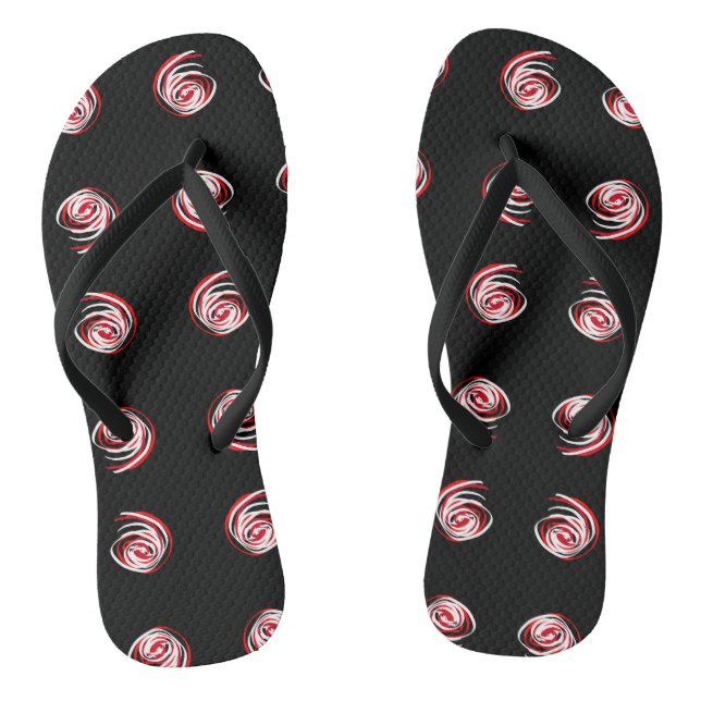 Universe Spiral Abstract Art Pattern Flip Flops (Footbed)