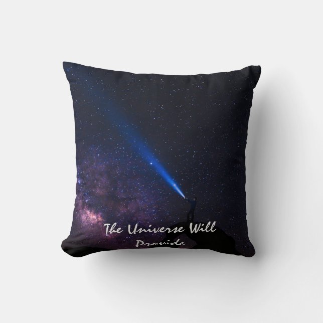 Universe Will Provide Starry Night Sky Stars Cushion (Front)