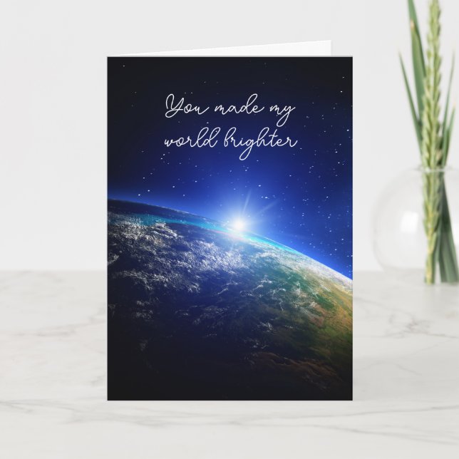 Universe with Light Flare Thank You Card (Front)