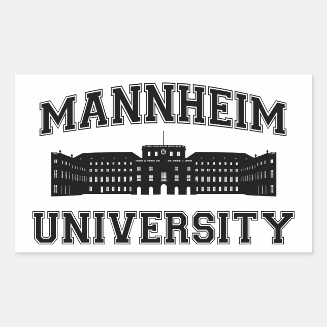 Universität Mannheim / Mannheim University Rectangular Sticker (Front)