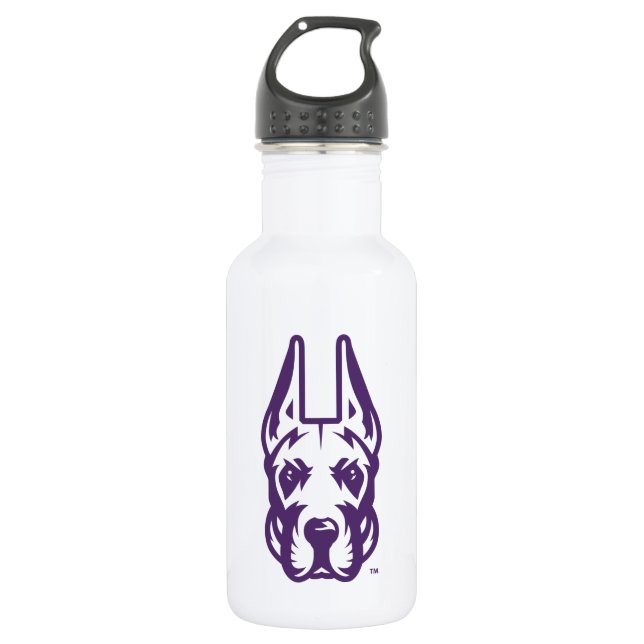 University at Albany Great Dane Mascot Head 532 Ml Water Bottle (Front)