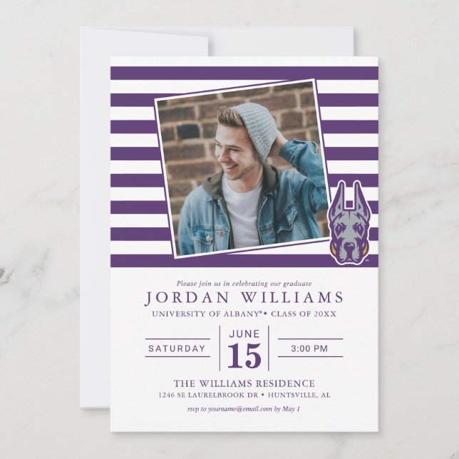 University at Albany Great Dane Mascot Head Announcement (Front)