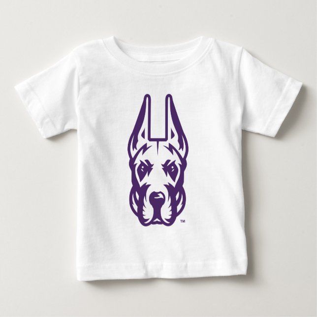 University at Albany Great Dane Mascot Head Baby T-Shirt (Front)