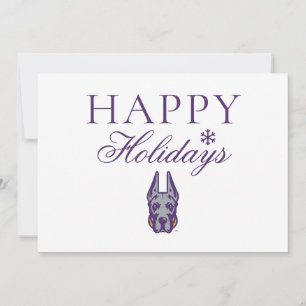 University at Albany Great Dane Mascot Head Holiday Card