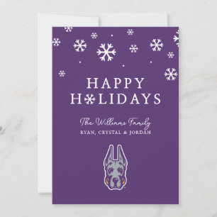 University at Albany Great Dane Mascot Head Holiday Card
