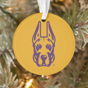 University at Albany Great Dane Mascot Head Ornament