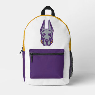 University at Albany Great Dane Mascot Head Printed Backpack