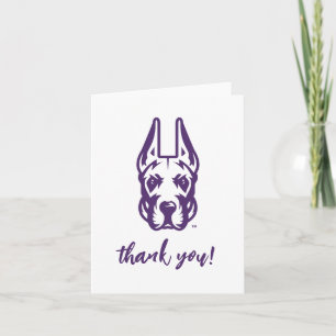 University at Albany Great Dane Mascot Head Thank You Card