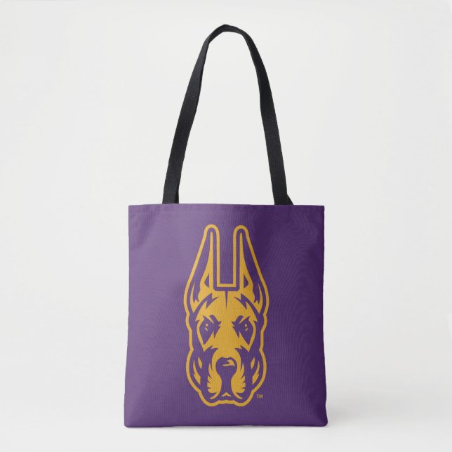 University at Albany Great Dane Mascot Head Tote Bag (Front)