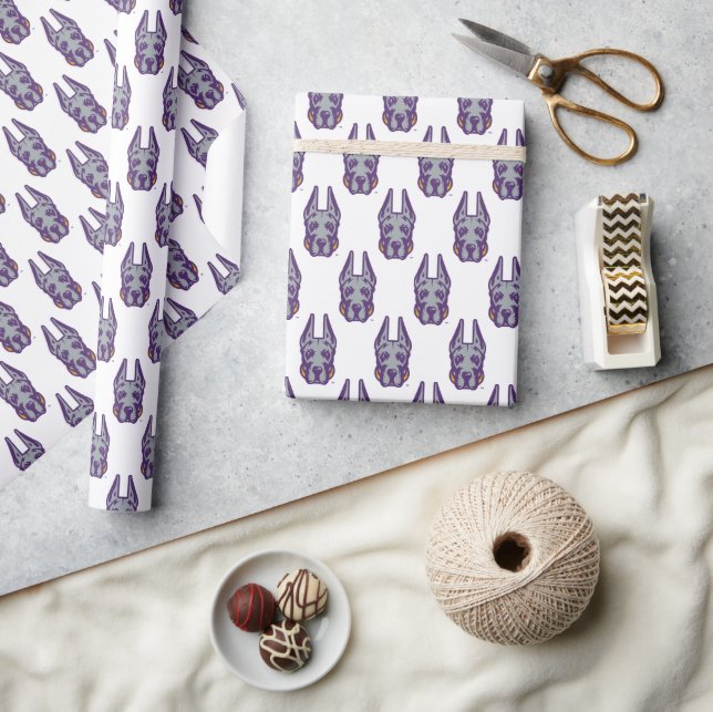University at Albany Great Dane Mascot Head Wrapping Paper (Crafts)