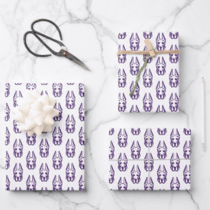 University at Albany Great Dane Mascot Head Wrapping Paper Sheet