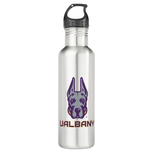 University at Albany Great Danes 710 Ml Water Bottle (Front)