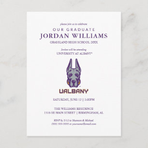 University at Albany Great Danes Announcement Postcard