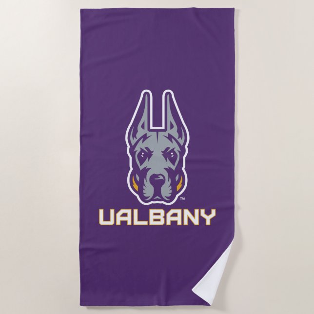 University at Albany Great Danes Beach Towel (Front)