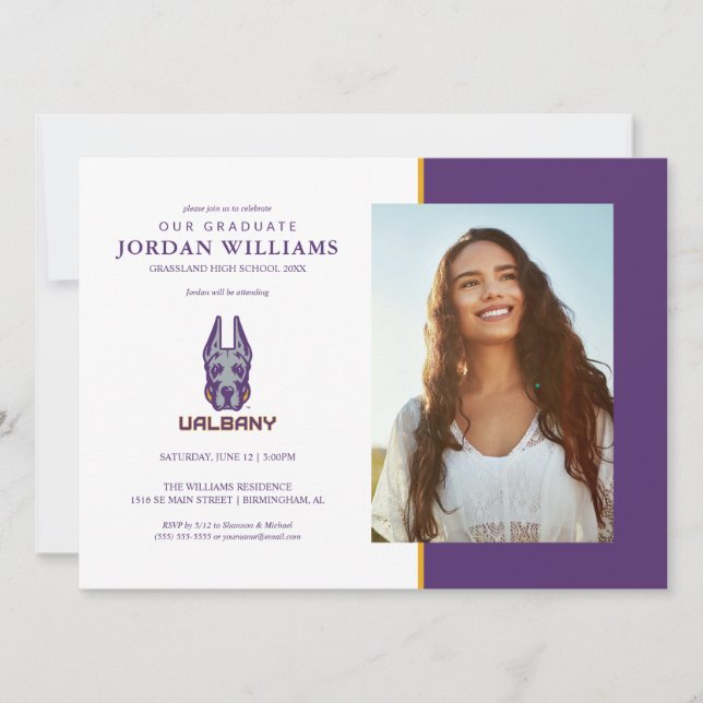 University at Albany Great Danes Invitation (Front)