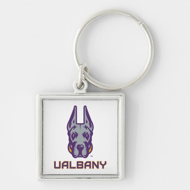 University at Albany Great Danes Key Ring (Front)