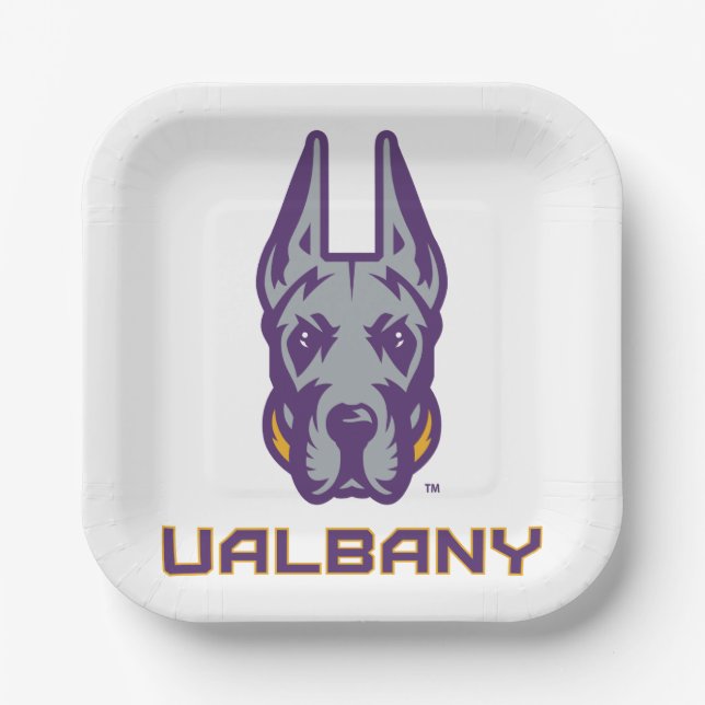 University at Albany Great Danes Paper Plate (Front)