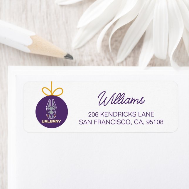 University at Albany Great Danes Return Address Label (Insitu)