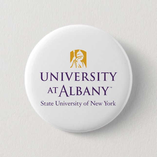 University at Albany Iconic Logo 6 Cm Round Badge (Front)