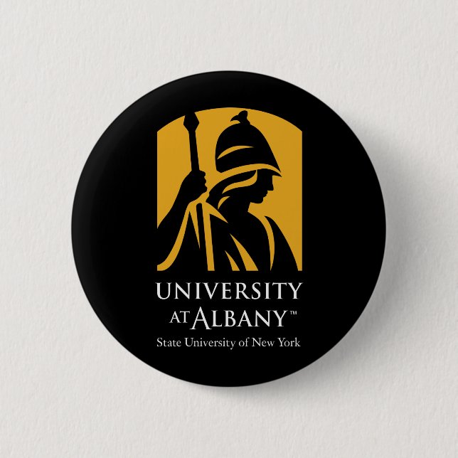 University at Albany Iconic Logo 6 Cm Round Badge (Front)