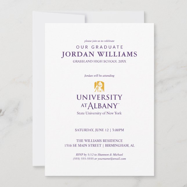 University at Albany Iconic Logo Announcement (Front)