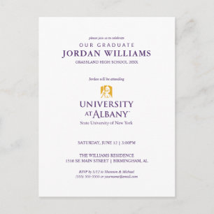 University at Albany Iconic Logo Announcement Postcard