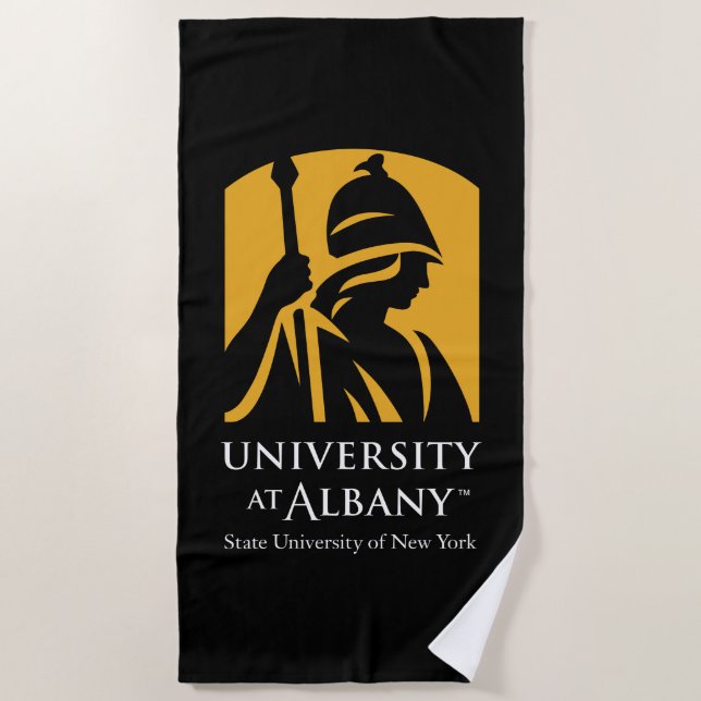 University at Albany Iconic Logo Beach Towel (Front)