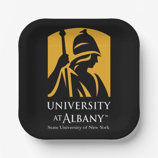 University at Albany Iconic Logo Paper Plate (Front)