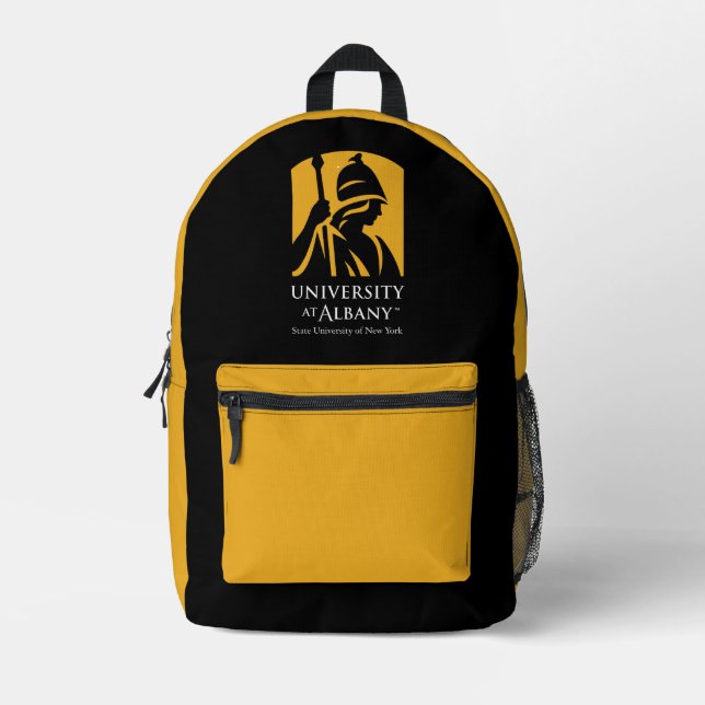 University at Albany Iconic Logo Printed Backpack (Front)