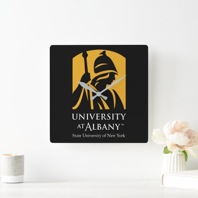 University at Albany Iconic Logo Square Wall Clock (Home)