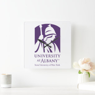 University at Albany Iconic Logo Square Wall Clock