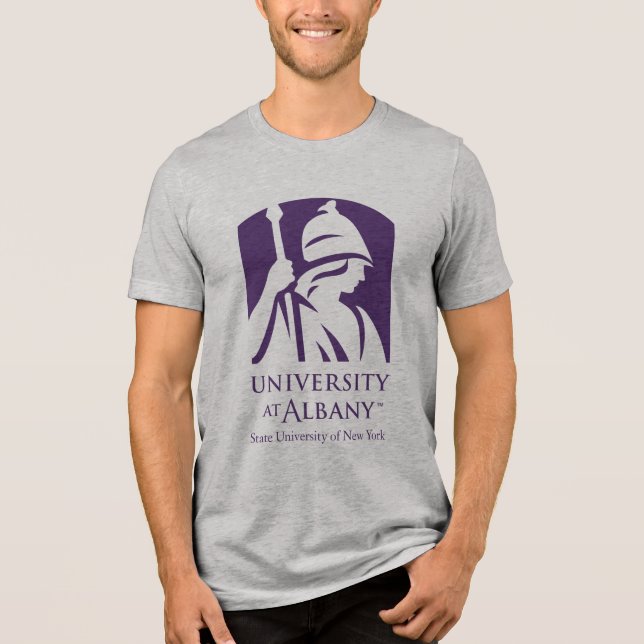 University at Albany Iconic Logo Tri-Blend Shirt (Front)